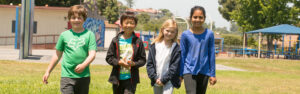 children on school playground