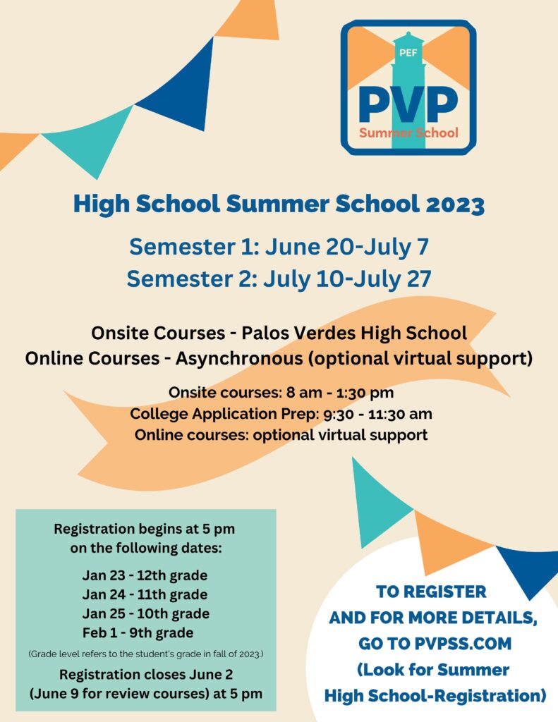 summer assignments pvphs