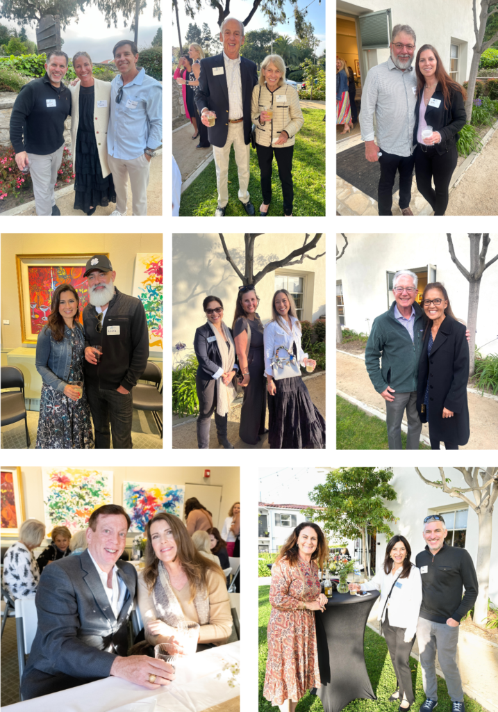 collage of photos of guests at the Major Donor reception